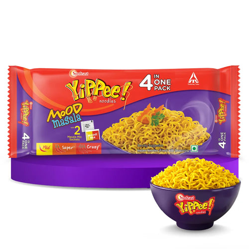 Sunfeast Yippee! Mood Masala Long Instant Noodles with 2 Masala Sachets - 260 gms