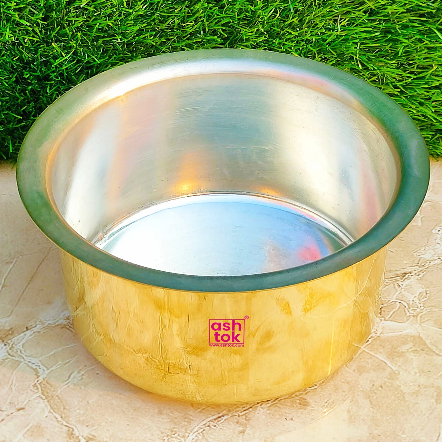 Brass Patila, Tope for Every day Cooking, Brass Tope Topia, Patila Bhaguna Cooking Set, Special Silver coating under utensil