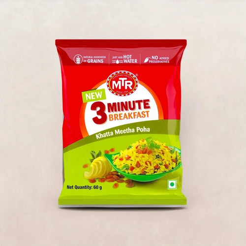 MTR Breakfast Khatta Meetha Poha Mix Combo - 60g