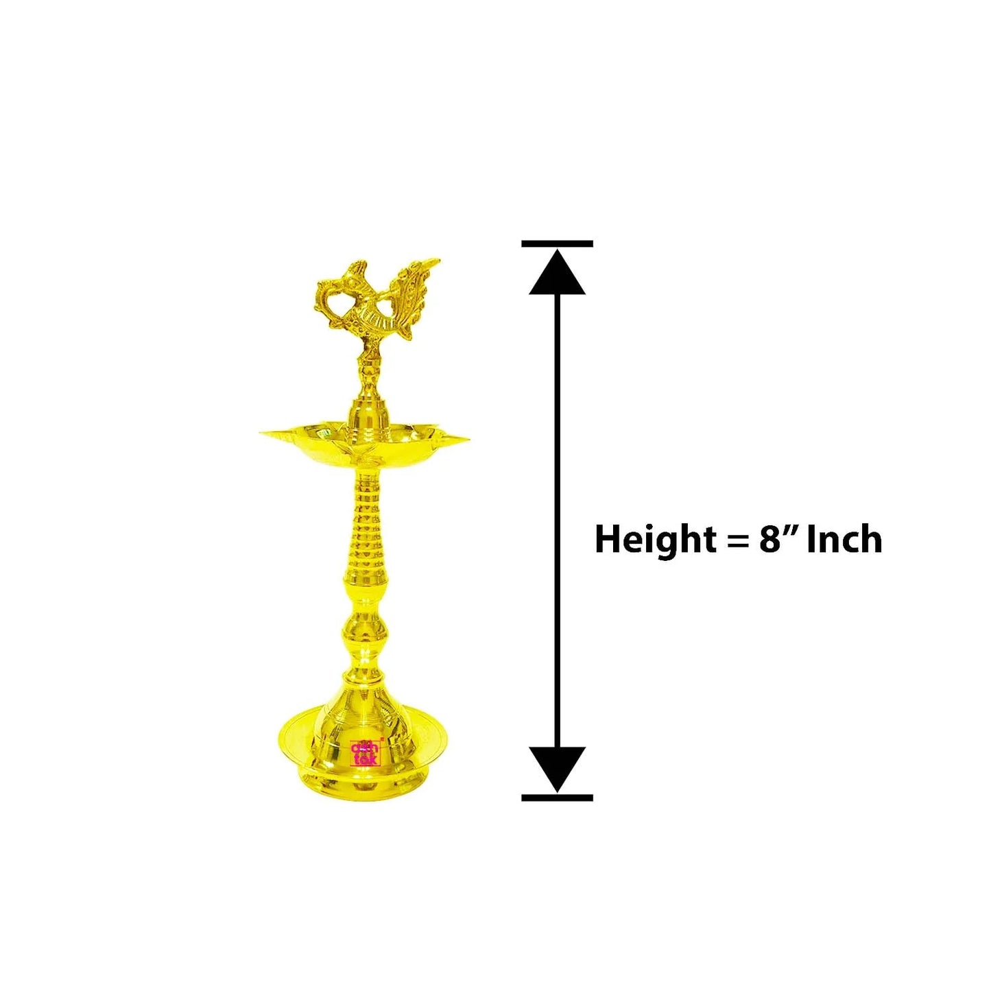 Brass Peacock Diya, Deepam with traditional antique design, Diya for home decoration (Pack of 2 Pcs)