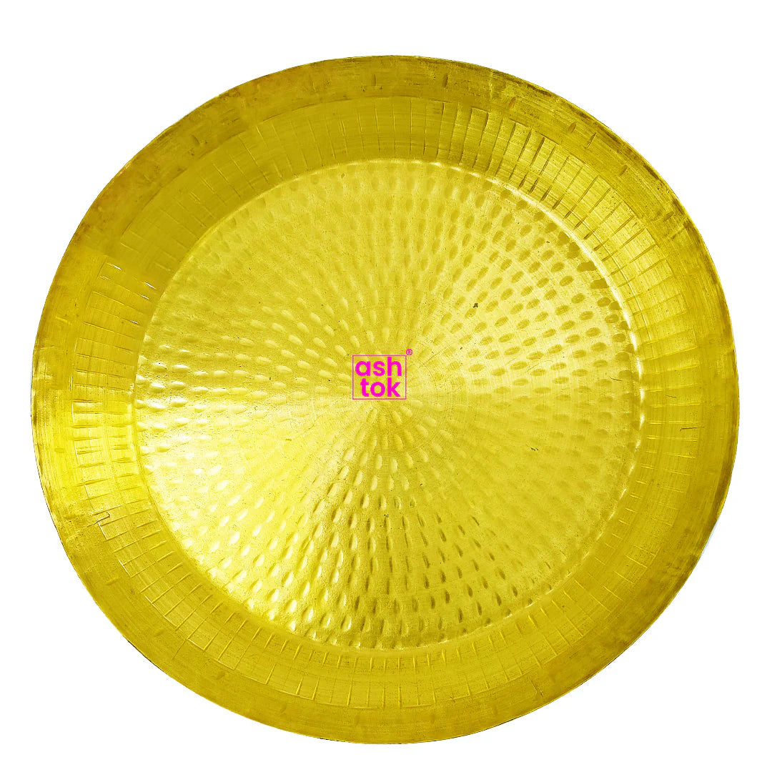 Brass Plate Tambalam, Brass Thali Traditional hammered design, Marriage Gift Item
