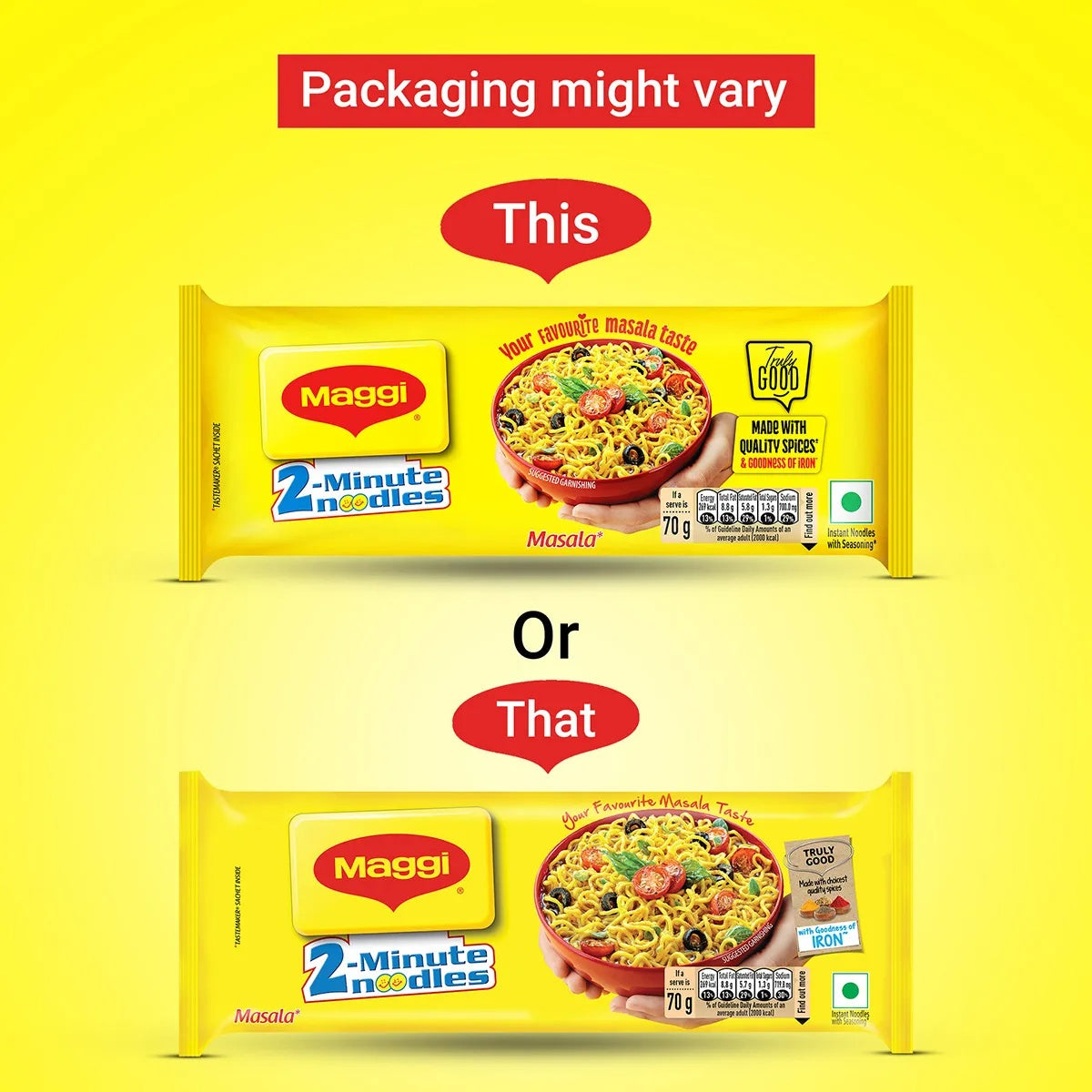 Maggi 2-Minute Noodles Masala - 4 x 70 g