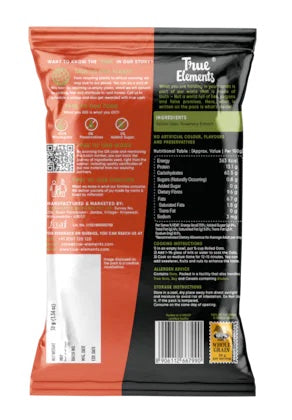 True Elements Breakfast Combo (Rolled Oats Pillow Pouch 38gm*2 + Nuts and Berries Muesli Pillow Pouch 30gm*2 + Baked Granola Almonds And Dark Chocolate 30gm*2) - 196gm