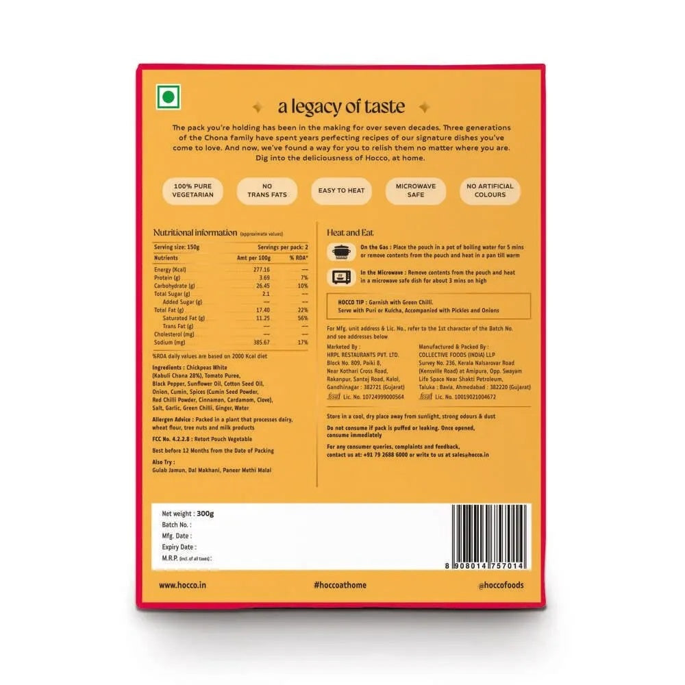 Hocco Chana Masala - 300g
