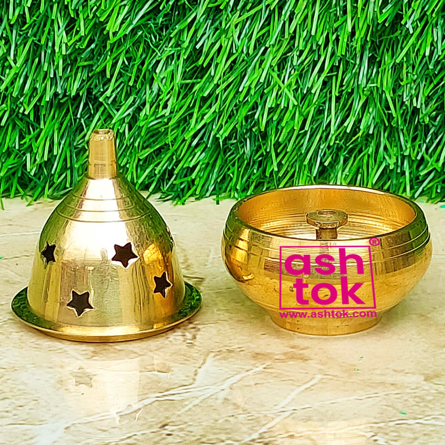 Brass Piyali Akhand Deep, Handcrafted Decorative Puja Diya (Pack of 2 Pcs)
