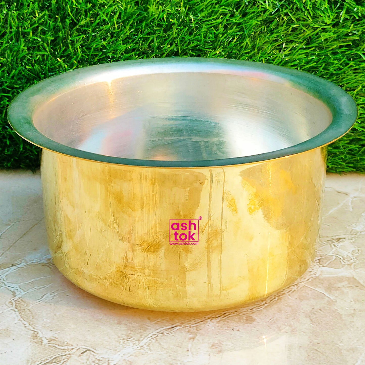Brass Patila, Tope for Every day Cooking, Brass Tope Topia, Patila Bhaguna Cooking Set, Special Silver coating under utensil
