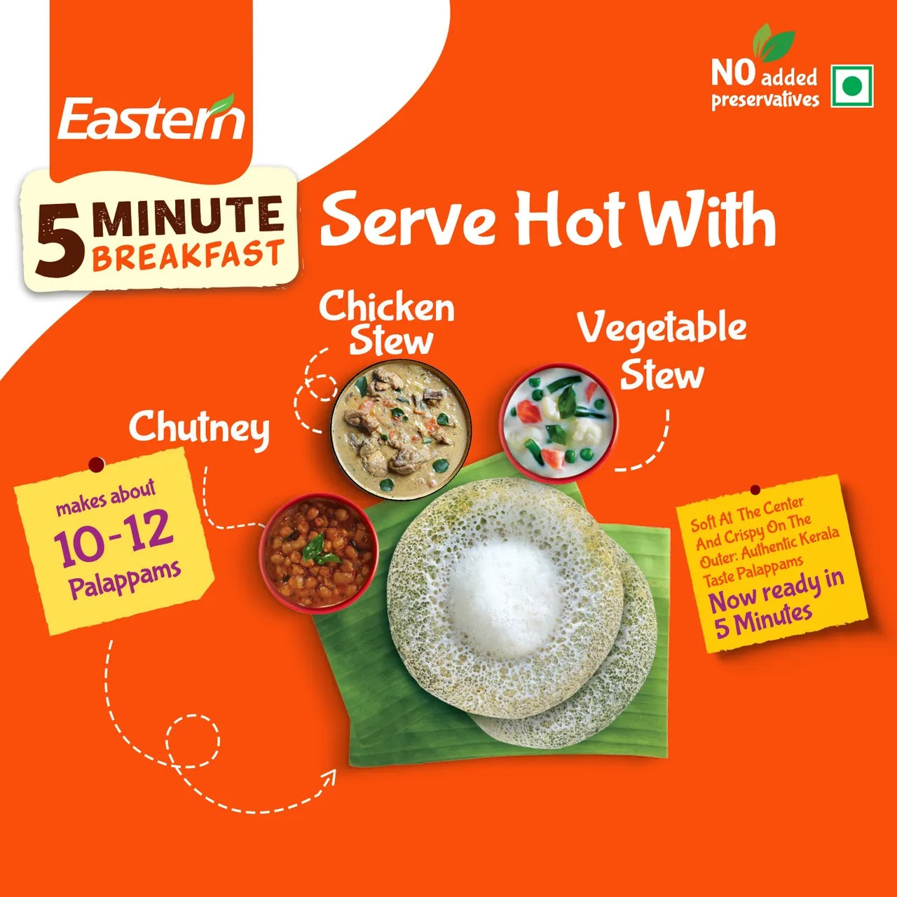 Eastern 5 Min Instant Breakfast Palappam Ready Mix - 200g