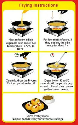 Marwar Ready to Fry Dry GolGappa-400g ( Pani Puri Papad / Panipuri Papad)- Whole Wheat Golgappe Value Pack (400 GM)