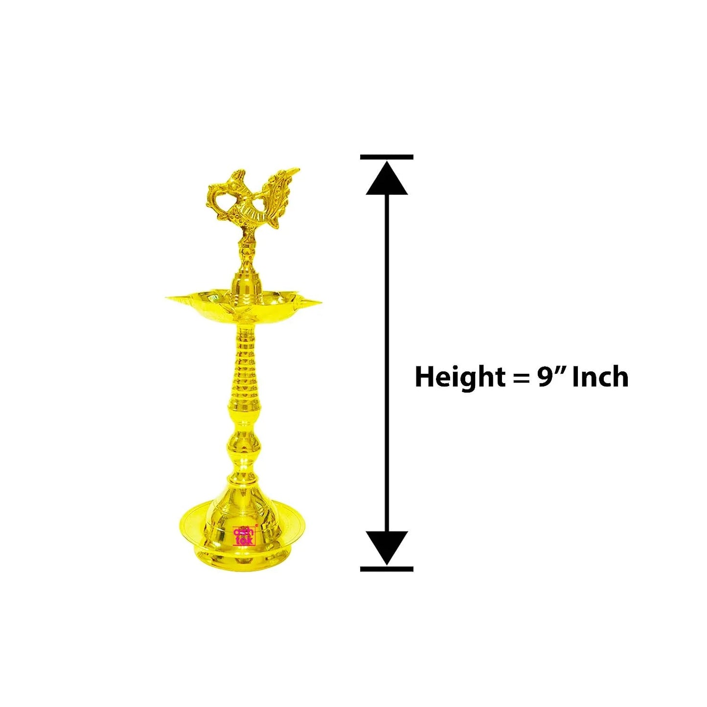 Brass Peacock Diya, Deepam with traditional antique design, Diya for home decoration (Pack of 2 Pcs)