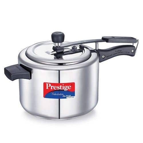 Prestige Popular Svachh Virgin Aluminium Spillage Control Pressure Cooker (Silver)