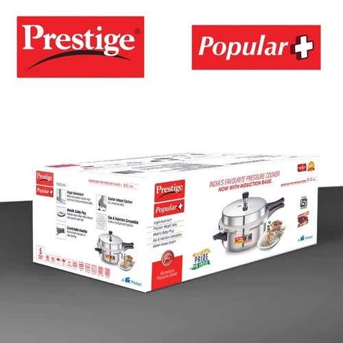 Prestige Popular Plus Virgin Aluminium Precision Weight Valve Junior Deep Pan Pressure Cooker (Silver)