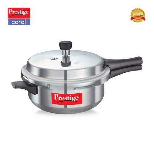 Prestige Popular Virgin Aluminium Pressure Cooker, (Silver)