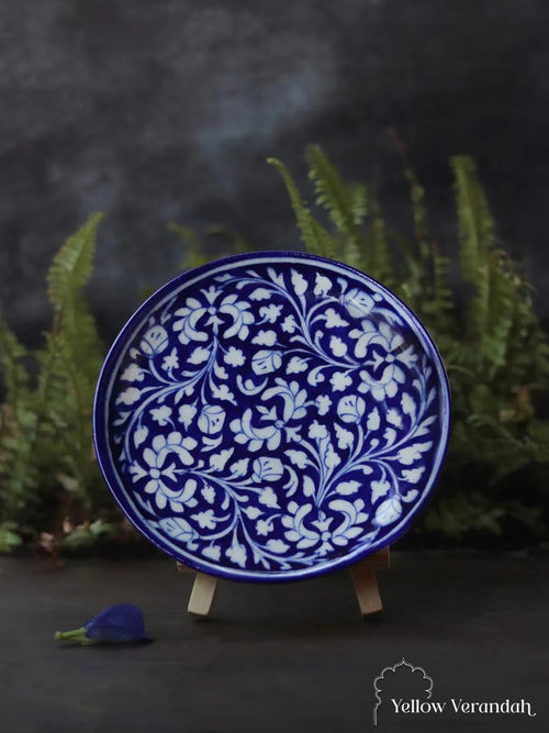 Ceramic Blue Pottery Wall Plate - 8