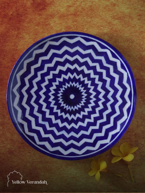 Ceramic Blue Pottery Wall Plate - 10