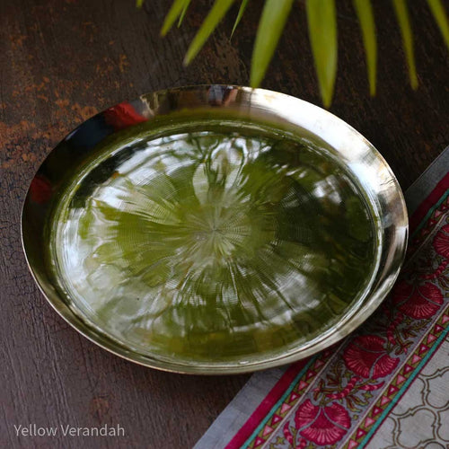 Pure Kansa Thali Plate - 10.5" Dia