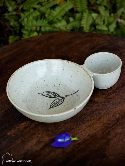 Stoneware Serving Chip & Dip Bowl