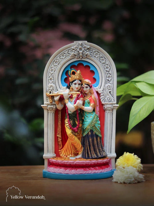 Radha Krishna Sculpture - Marble God Statue