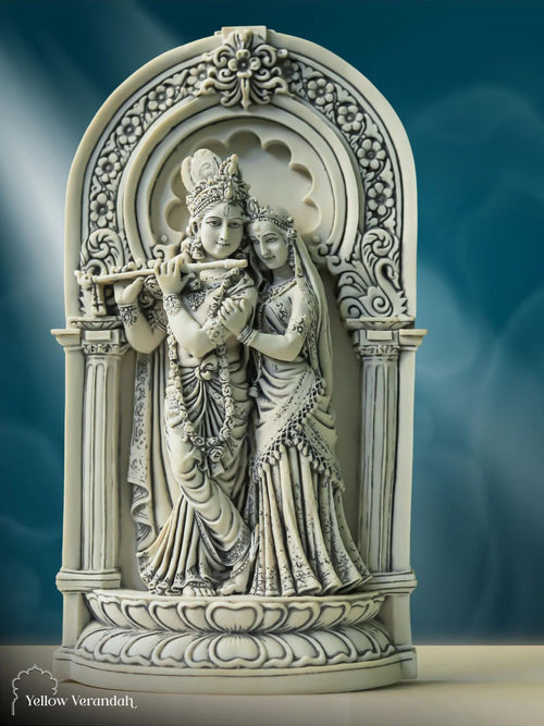Radha Krishna Sculpture - Marble God Statue