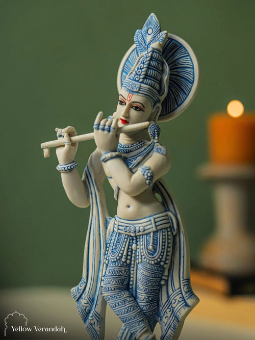 Krishna Sculpture - Marble God Statue