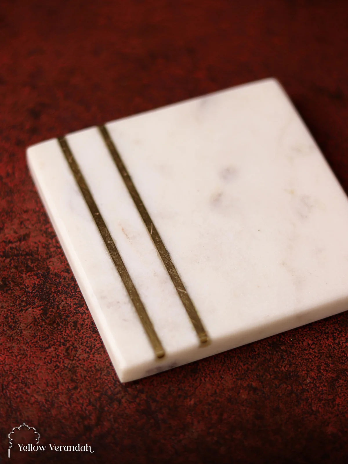 Marble Brass Coaster