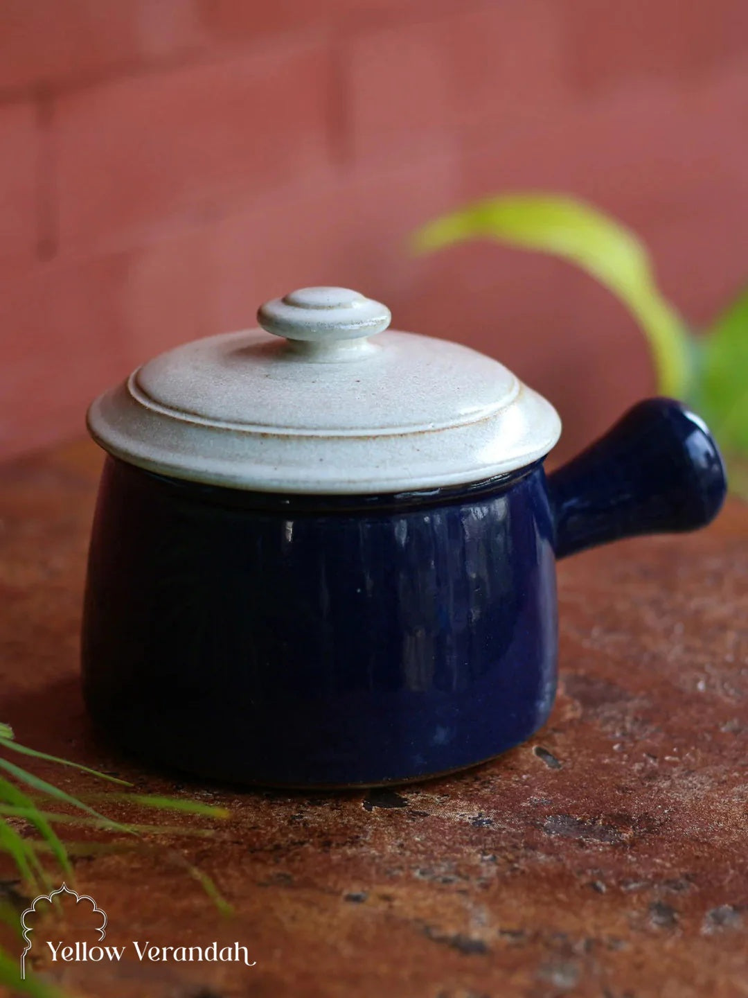 Japanese Stoneware Serving Bowl with Lid