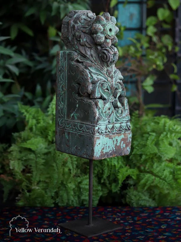 Antique Wooden Carving on Stand