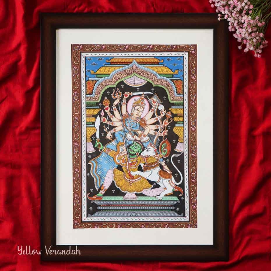Original Patachitra Painting - Durga