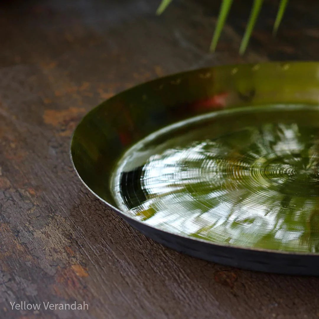 Pure Kansa Thali Plate - 10.5" Dia