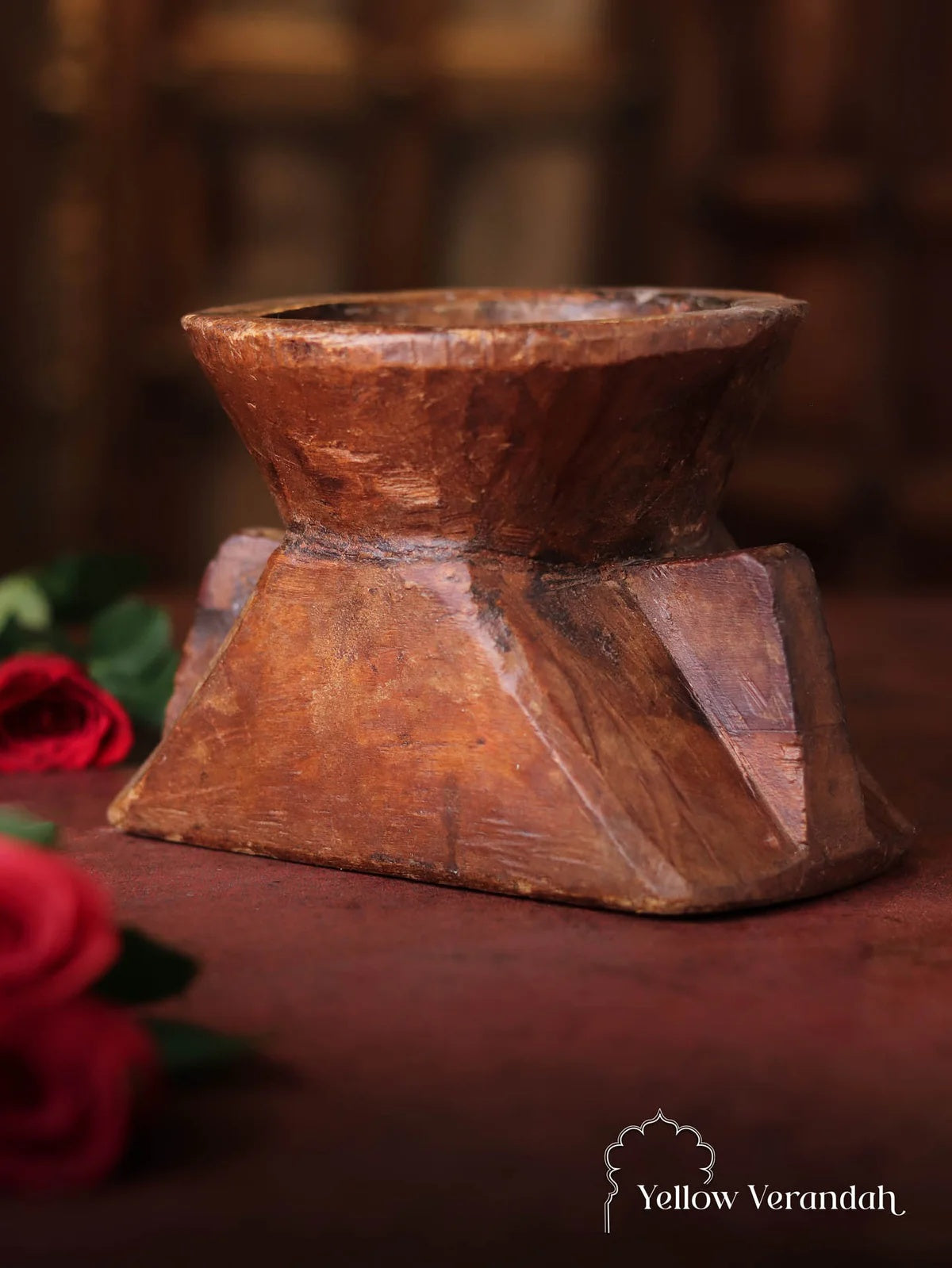 Wooden Bijani Candle Stand