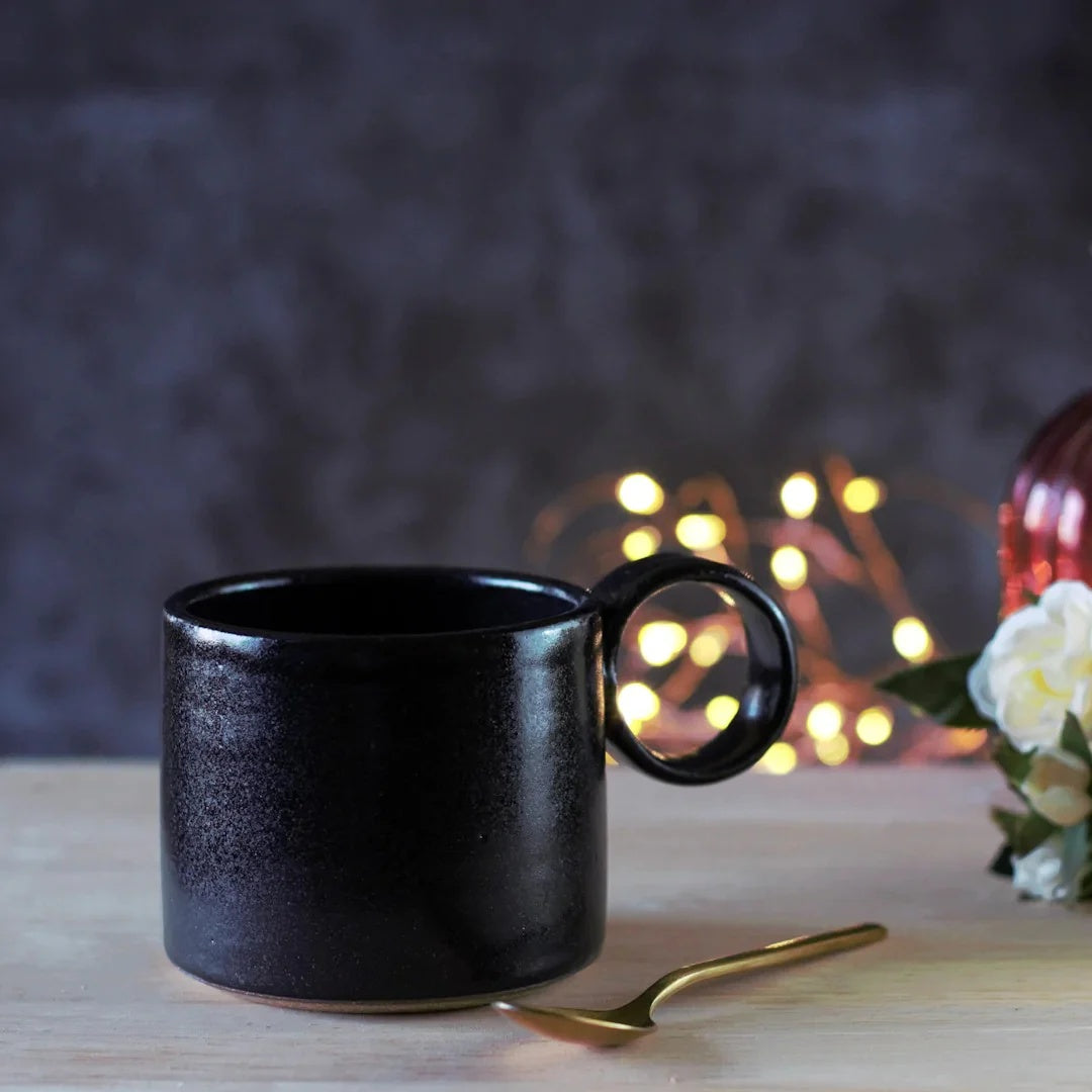Stoneware Coffee Mug - Matt Black