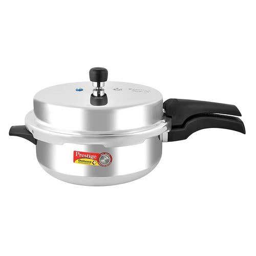 Prestige Deluxe Plus Aluminium Outer Lid Pressure Pan, Silver