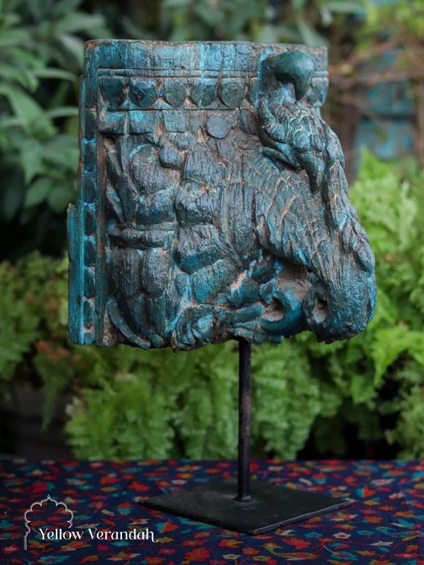 Antique Wooden Carving on Stand