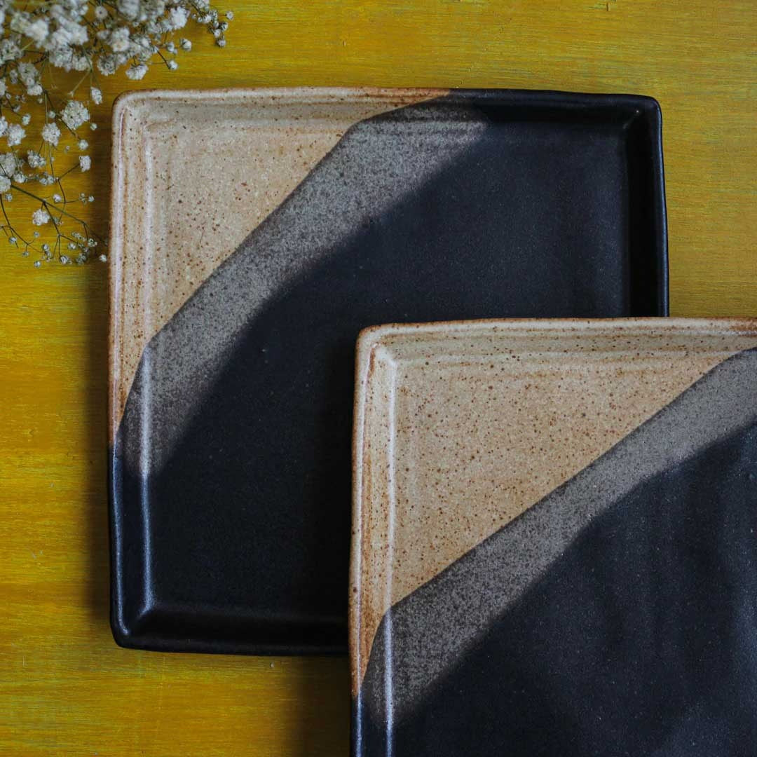 Stoneware Square Serving Plate