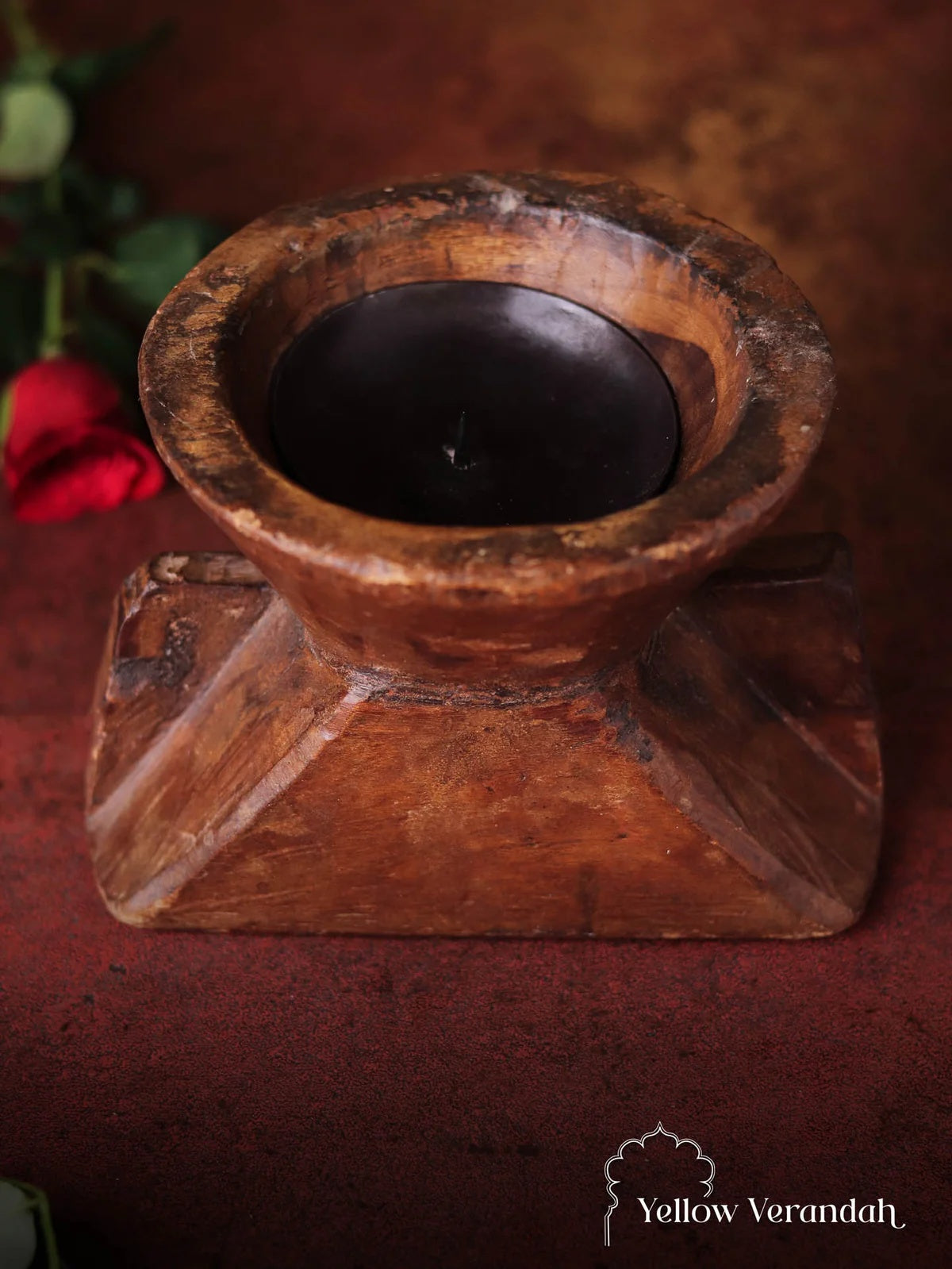 Wooden Bijani Candle Stand
