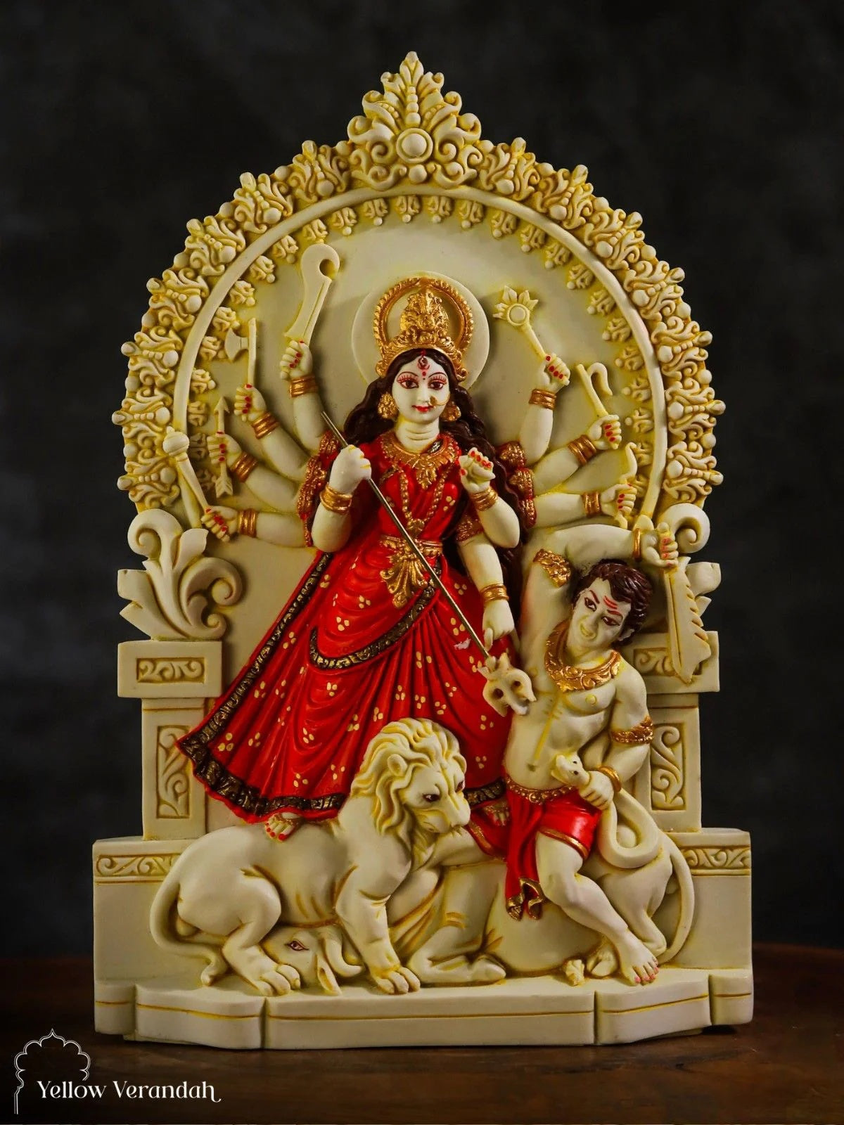 Durga Sculpture - Marble God Statue