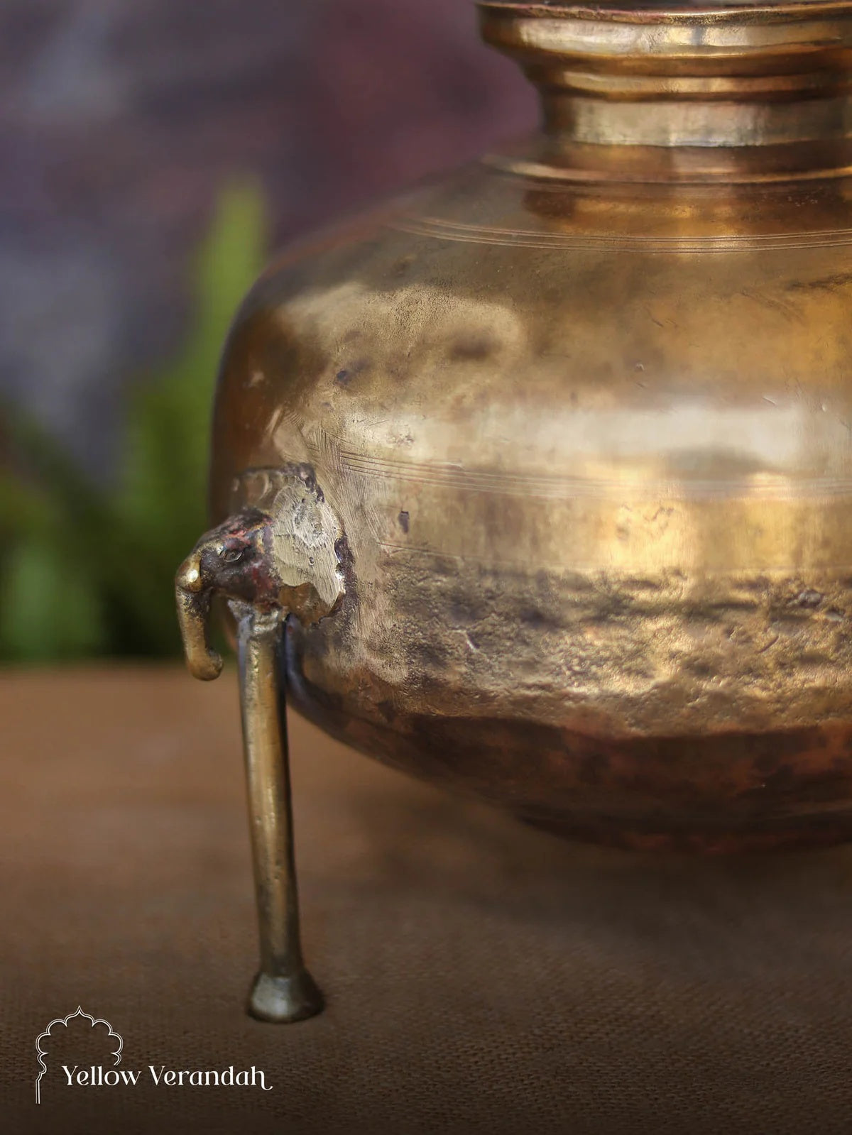 Vintage Brass Bindi on Stand