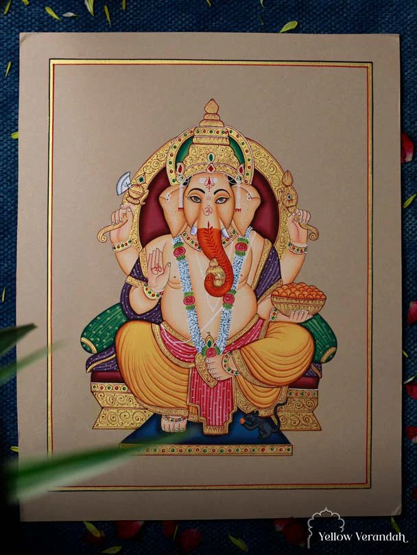 Original Pichwai Painting - Ganesh