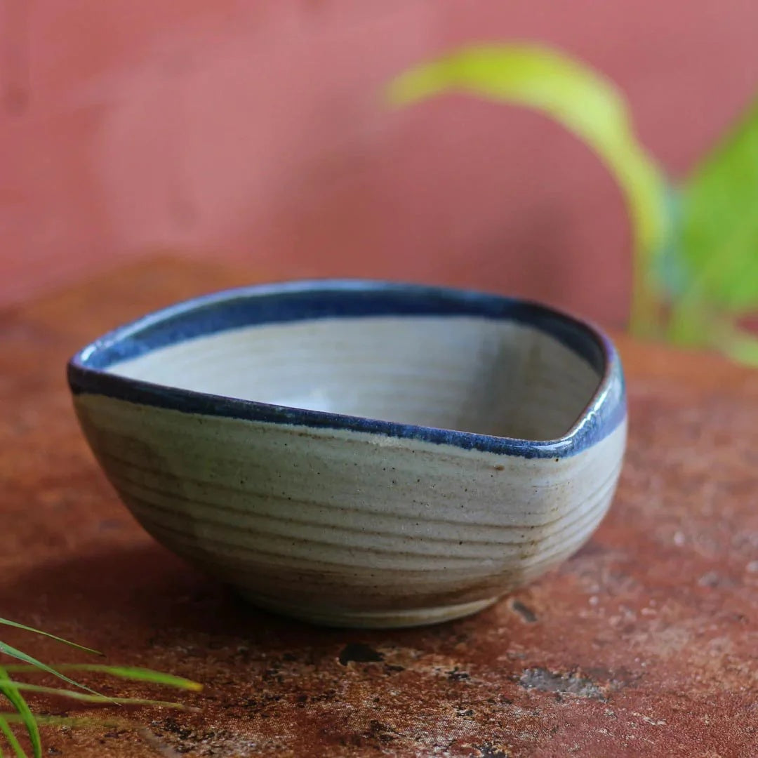 Stoneware Triangular Serving Bowl