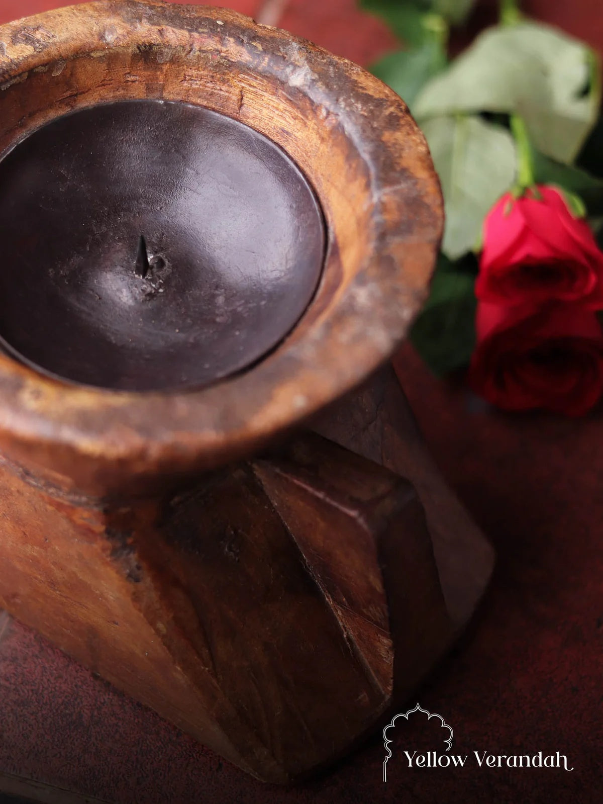 Wooden Bijani Candle Stand