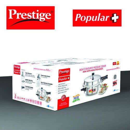 Prestige Popular Plus Virgin Aluminium Precision Weight Valve Junior Deep Pan Pressure Cooker (Silver)