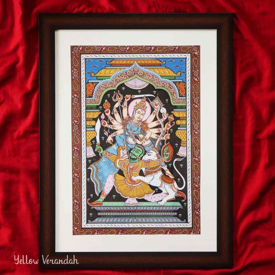 Original Patachitra Painting - Durga