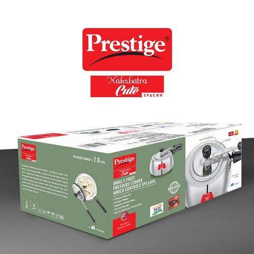 Prestige Nakshatra Cute Svachh Aluminium Gas and Induction Compatible Pressure Cooker (Silver)