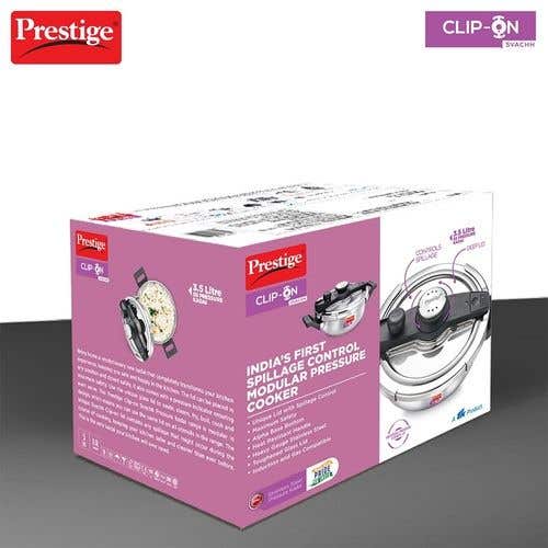Prestige Clip-on Svachh Stainless Steel Spillage Control Pressure Cooker, (Silver)