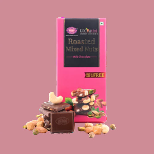 Roasted Mixed Nuts Chocolate Bar 100g (Buy 1 Get 1 Free)