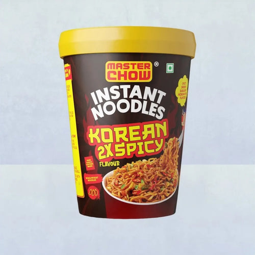 MasterChow Korean Instant Cup Noodles - Korean 2X Spicy Flavour Veg - 100g
