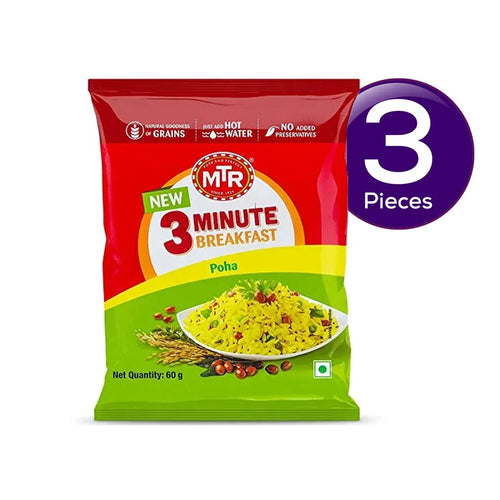 MTR 3 Min Poha Combo - 60 g X 3