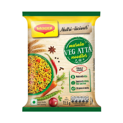 Maggi Nutri-Licious Masala Veg Atta Noodles - 72.5g