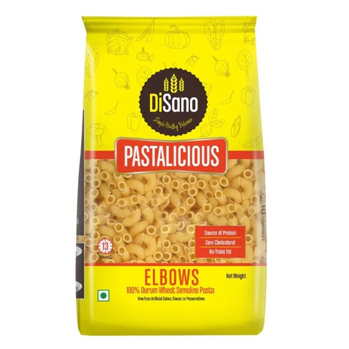 Disano Elbow Pasta, 100% Durum Wheat, No Maida - 400g