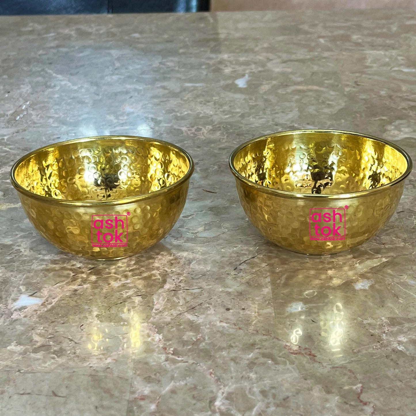Brass Bowl, Brass Gift Items, Multipurpose Brass Wati Bowl, Colour Gold. (Pack of 10)