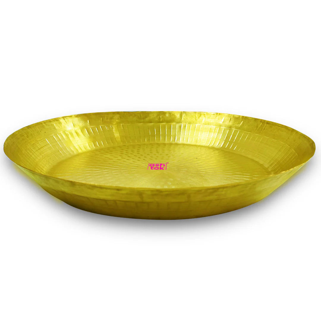 Brass Plate Tambalam, Brass Thali Traditional hammered design, Marriage Gift Item